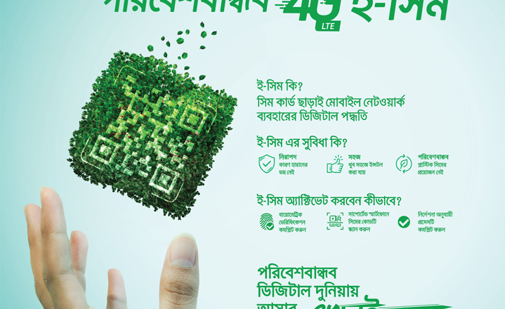Grameenphone brings eSIM for the first time in Bangladesh.