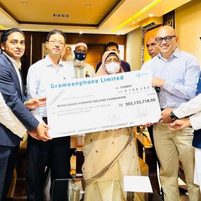 Grameenphone contributes Tk 30.31 crore to Labour Welfare Fund