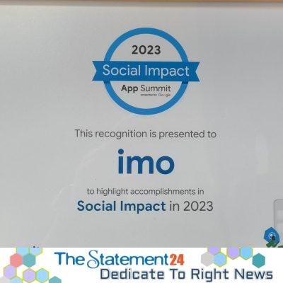 imo accoladed with ‘Social Impact Award’ by Google