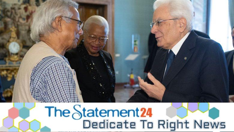 Yunus Meets President of Italian Republic Sergio Mattarella