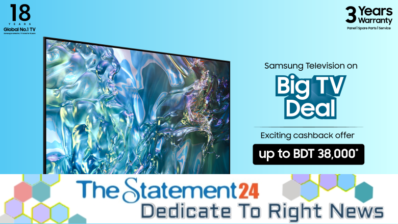 Enjoy exciting cashback on Samsung’s premium D-Series 4K AI TVs