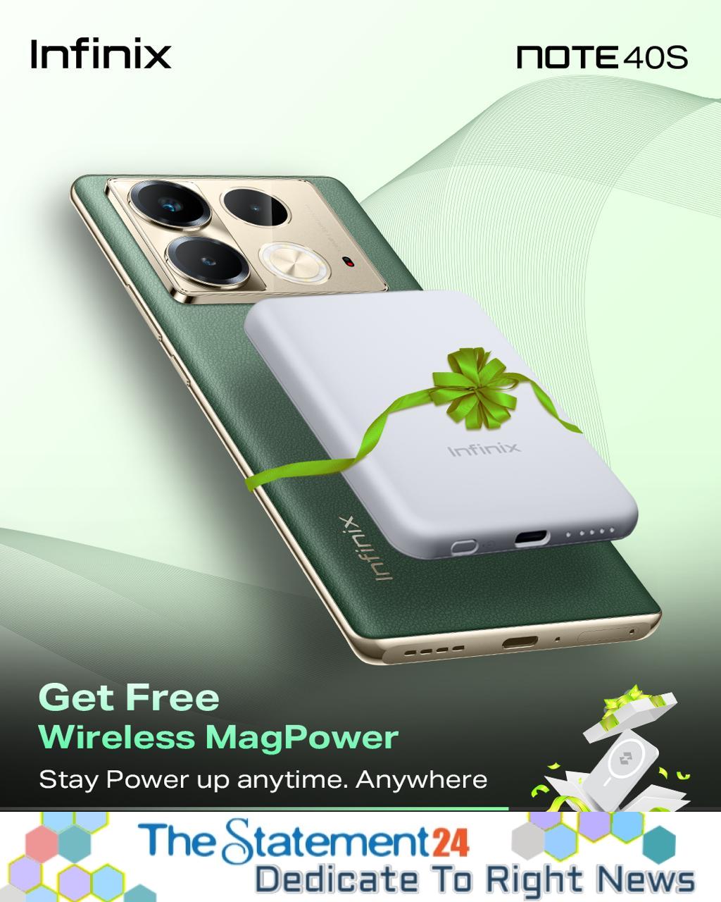 Infinix Note 40S comes with free wireless MagPower - TheStatement24