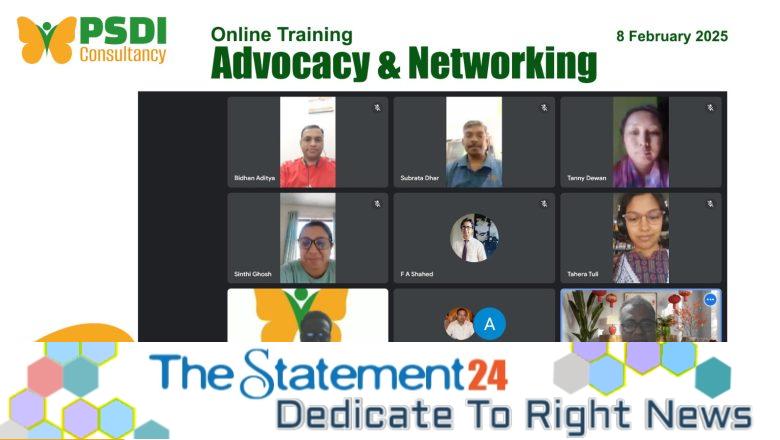 Online Training on advocacy & networking by PSDI