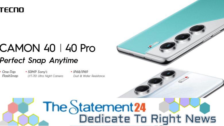 TECNO launches CAMON 40 Series with FlashSnap & IP68 & IP69 Waterproof technology