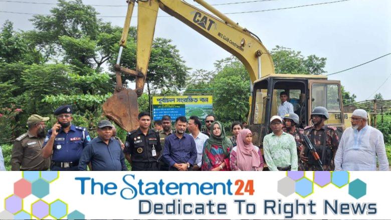 144 Acres of Forest Land in Purbachal Freed from Illegal Occupation, 155 Houses Demolished