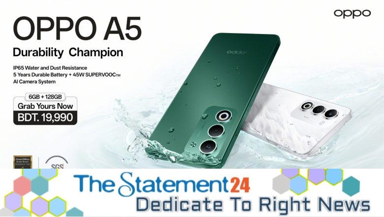 OPPO A5: The Ultimate Durability Champion now Available in Bangladesh
