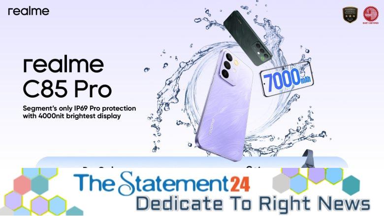 realme Launches C85 Pro with Industry-First IP69 Pro Water Resistance and 4000-nit Brightest Display in Segment