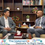 Canadian High Commissioner Calls on CHT Affairs Minister Dipen Dewan, MP