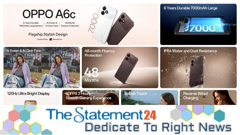 New OPPO A6c with 6-Year Durable Battery Is Available Now