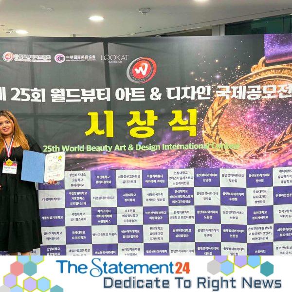 Bangladeshi Artist Sayma Sadia Wins Gold Prize at the 25th World Beauty Art & Design International Contest in Seoul